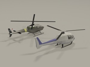 Lowpoly helicopters 3D Model