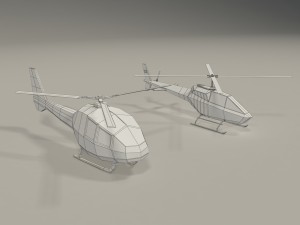 Lowpoly helicopters 3D Model