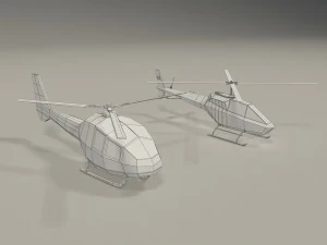 Lowpoly helicopters 3D Model