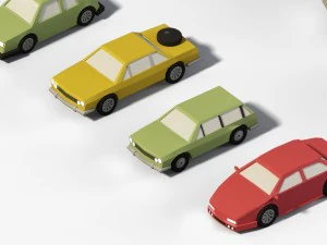 lowpoly vehicles 3D Model