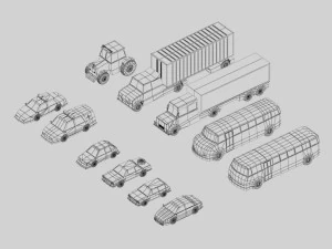 lowpoly vehicles 3D Model