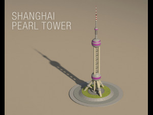 famous shanghai landmark oriental pearl tower 3D Model