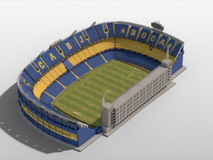 Boca Juniors Stadium Bombonera Lowpoly 3D Модель