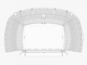 Boca Juniors Stadium Bombonera Lowpoly 3D-Modell