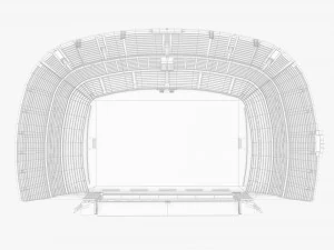 Boca Juniors Stadium Bombonera Lowpoly 3D Model