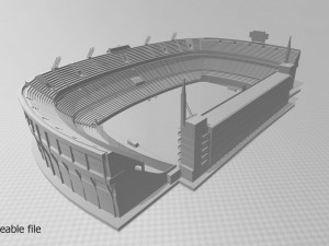 Boca Juniors Stadium Bombonera Lowpoly 3D-Modell