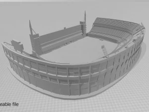 Boca Juniors Stadium Bombonera Lowpoly 3D Model