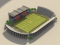 Fully textured Pedro Bidegain Stadium from Athletic Club San Lorenzo Argentine 3D Model