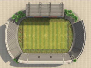 fully textured pedro bidegain stadium from athletic club san lorenzo argentine 3D-Modell