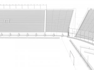 fully textured pedro bidegain stadium from athletic club san lorenzo argentine 3D Model