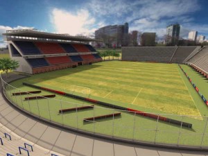 fully textured pedro bidegain stadium from athletic club san lorenzo argentine 3D Model
