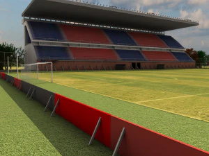 fully textured pedro bidegain stadium from athletic club san lorenzo argentine 3D Model