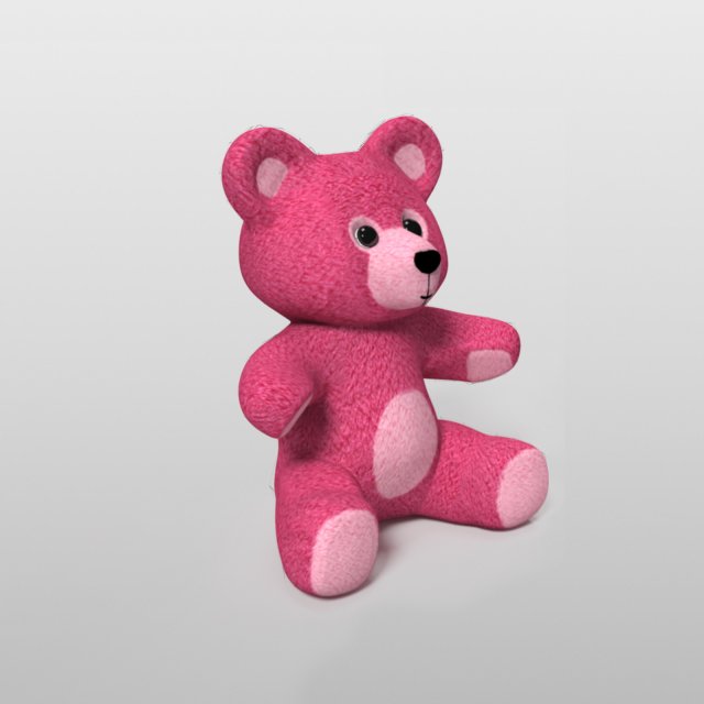 of a teddy bear plush bear Modelo 3D .c4d .max .obj .3ds .fbx .stl .blend 
