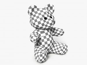 of a teddy bear plush bear 3D Model