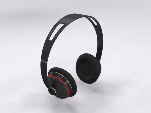 headphone generic model Modello 3D .c4d .max .obj .3ds .fbx .stl .blend 