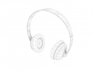 headphone generic model Modello 3D
