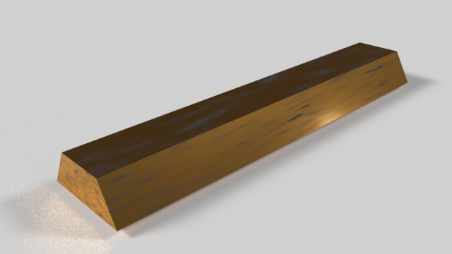 medieval gold bar 3D Model .c4d .max .obj .3ds .fbx .stl .blend