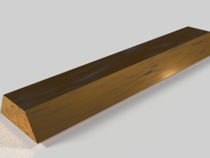 medieval gold bar 3D Model