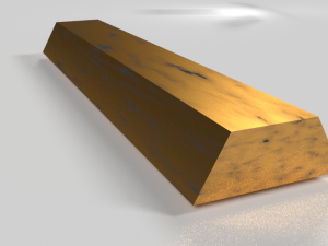 medieval gold bar 3D Model