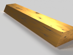 medieval gold bar 3D Model