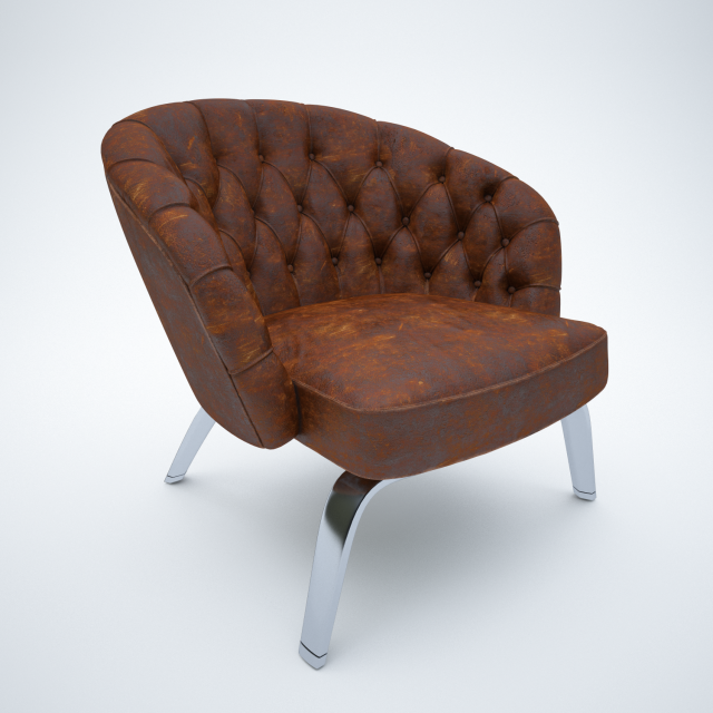 winston armchair 3D 모델 .c4d .max .obj .3ds .fbx .stl .blend 