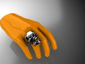 ring skull Modelo 3D