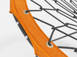 orange circular bungee chair 3D Модель