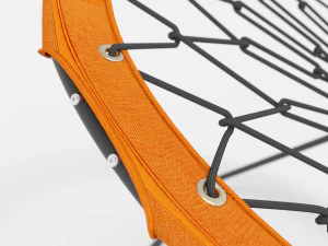 orange circular bungee chair 3D Model