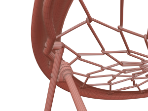 orange circular bungee chair 3D Модель