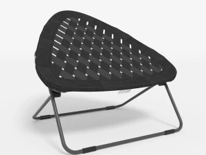 sedia elastica triangolare nera Modello 3D