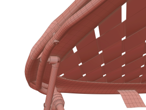 black triangular bungee chair Model 3D