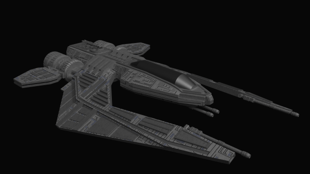 spaceship fighter 3Dモデル .c4d .max .obj .3ds .fbx .stl .blend 