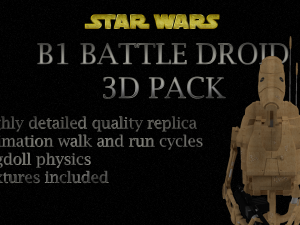 b1 battle droid pack - star wars 3D Модель