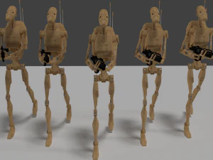 b1 battle droid pack - star wars 3D Model