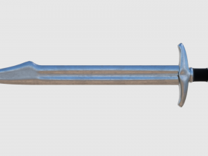falchion sword - game ready 3D Model