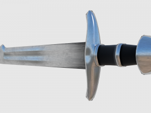 falchion sword - game ready 3D Model