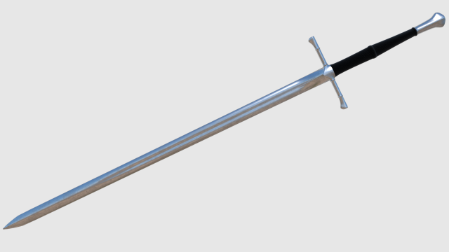 long sword - game ready 3D Model .c4d .max .obj .3ds .fbx .stl .blend 