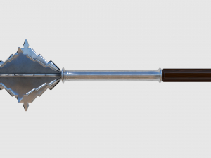flanged mace - game ready Modelo 3D