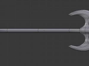 battle axe - game ready Model 3D