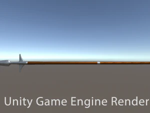 winged spear - game ready 3D Model