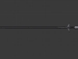 winged spear - game ready 3D Model