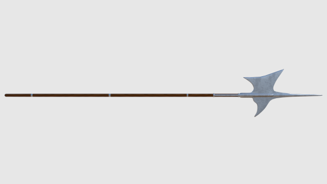 halberd - game ready 3D Model .c4d .max .obj .3ds .fbx .stl .blend 