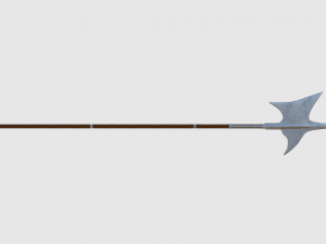 halberd - game ready Modelo 3D