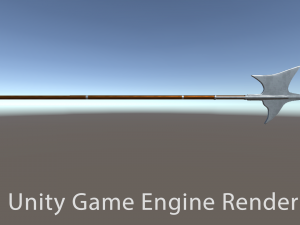 halberd - game ready 3D Model