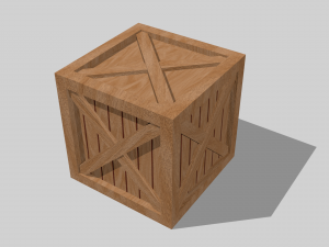 wooden crate 12 - game ready 3D 모델