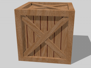 wooden crate 12 - game ready 3D 모델