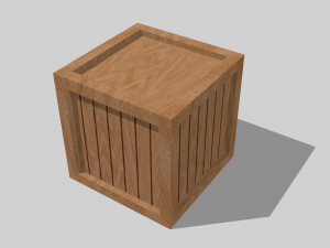 wooden crate 11 - game ready 3D Model