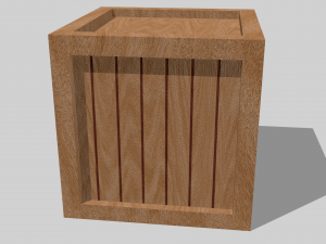 wooden crate 11 - game ready 3D Model
