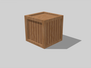 wooden crate 11 - game ready 3D Model