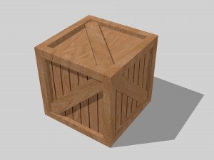 wooden crate 13 - game ready 3D Model